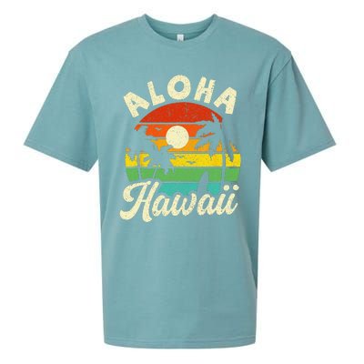 Aloha Hawaii Hawaiian Island Beach Vacation Summer Sueded Cloud Jersey T-Shirt