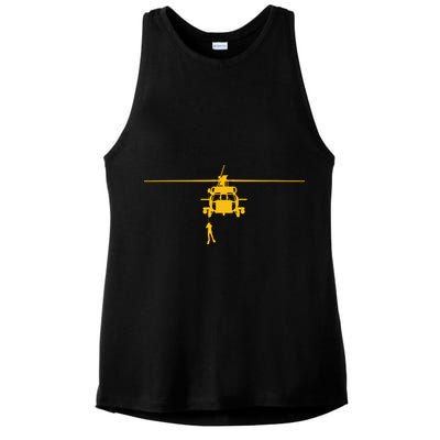 Awesome H60 Helicopter Search And Rescue SAR Design Ladies PosiCharge Tri-Blend Wicking Tank