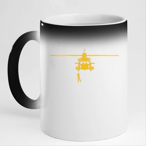 Awesome H60 Helicopter Search And Rescue SAR Design 11oz Black Color Changing Mug