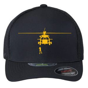 Awesome H60 Helicopter Search And Rescue SAR Design Flexfit Unipanel Trucker Cap