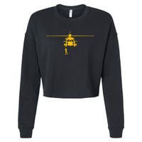 Awesome H60 Helicopter Search And Rescue SAR Design Cropped Pullover Crew