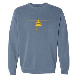 Awesome H60 Helicopter Search And Rescue SAR Design Garment-Dyed Sweatshirt