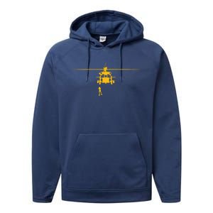 Awesome H60 Helicopter Search And Rescue SAR Design Performance Fleece Hoodie