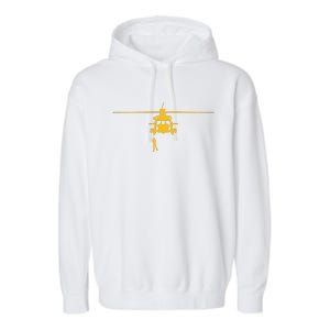 Awesome H60 Helicopter Search And Rescue SAR Design Garment-Dyed Fleece Hoodie