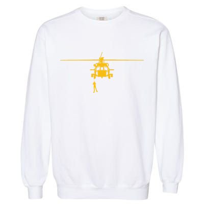 Awesome H60 Helicopter Search And Rescue SAR Design Garment-Dyed Sweatshirt