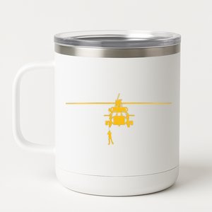 Awesome H60 Helicopter Search And Rescue SAR Design 12 oz Stainless Steel Tumbler Cup