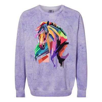 Awesome Horse Horseback Riding Equestrian Lovers Gifts Colorblast Crewneck Sweatshirt