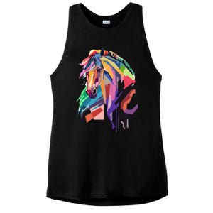 Awesome Horse Horseback Riding Equestrian Lovers Gifts Ladies PosiCharge Tri-Blend Wicking Tank