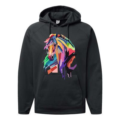 Awesome Horse Horseback Riding Equestrian Lovers Gifts Performance Fleece Hoodie