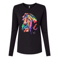 Awesome Horse Horseback Riding Equestrian Lovers Gifts Womens Cotton Relaxed Long Sleeve T-Shirt