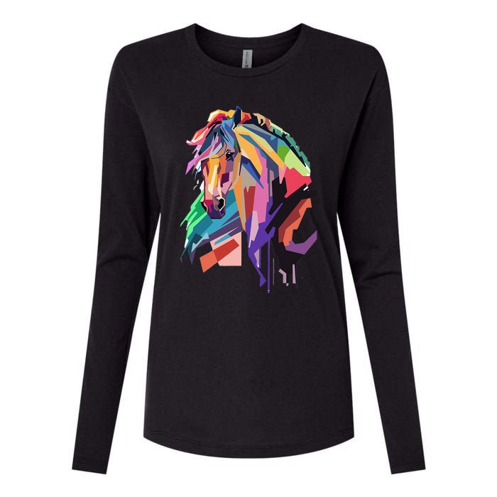 Awesome Horse Horseback Riding Equestrian Lovers Gifts Womens Cotton Relaxed Long Sleeve T-Shirt