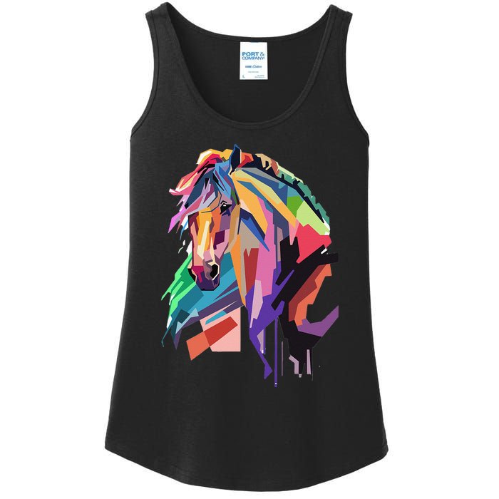 Awesome Horse Horseback Riding Equestrian Lovers Gifts Ladies Essential Tank