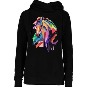 Awesome Horse Horseback Riding Equestrian Lovers Gifts Womens Funnel Neck Pullover Hood