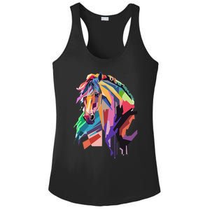 Awesome Horse Horseback Riding Equestrian Lovers Gifts Ladies PosiCharge Competitor Racerback Tank