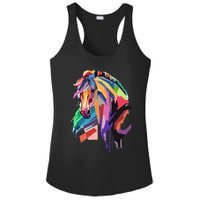 Awesome Horse Horseback Riding Equestrian Lovers Gifts Ladies PosiCharge Competitor Racerback Tank