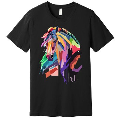 Awesome Horse Horseback Riding Equestrian Lovers Gifts Premium T-Shirt