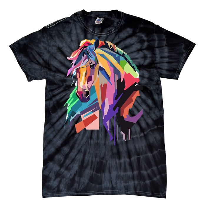 Awesome Horse Horseback Riding Equestrian Lovers Gifts Tie-Dye T-Shirt