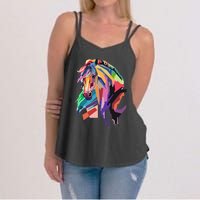 Awesome Horse Horseback Riding Equestrian Lovers Gifts Women's Strappy Tank