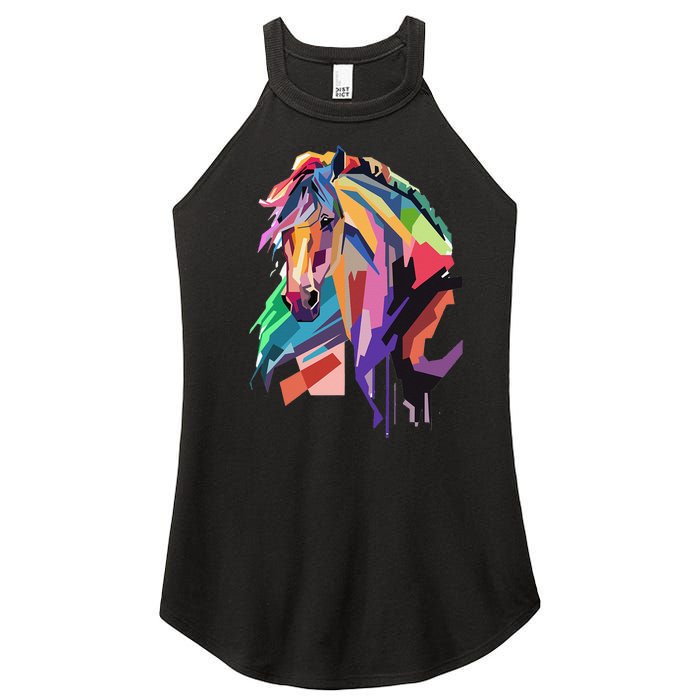 Awesome Horse Horseback Riding Equestrian Lovers Gifts Women's Perfect Tri Rocker Tank