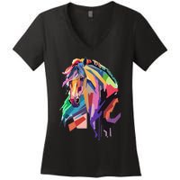 Awesome Horse Horseback Riding Equestrian Lovers Gifts Women's V-Neck T-Shirt