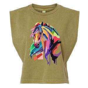 Awesome Horse Horseback Riding Equestrian Lovers Gifts Garment-Dyed Women's Muscle Tee