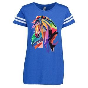 Awesome Horse Horseback Riding Equestrian Lovers Gifts Enza Ladies Jersey Football T-Shirt