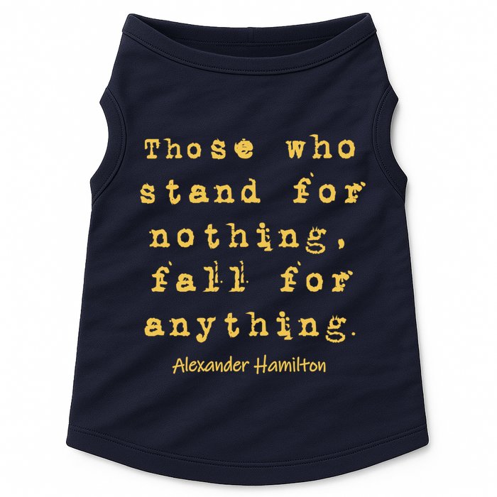 Alexander Hamilton Hoodie Inspirational Famous Aham Quote Doggie Tank