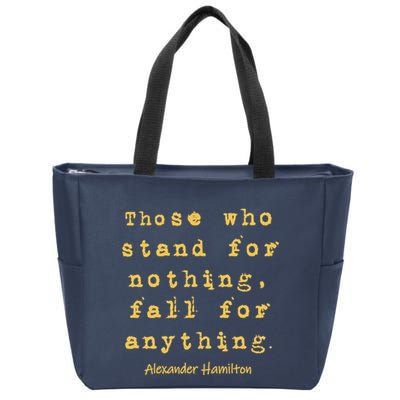 Alexander Hamilton Hoodie Inspirational Famous Aham Quote Zip Tote Bag