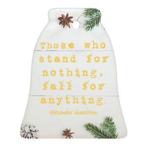 Alexander Hamilton Hoodie Inspirational Famous Aham Quote Ceramic Bell Ornament