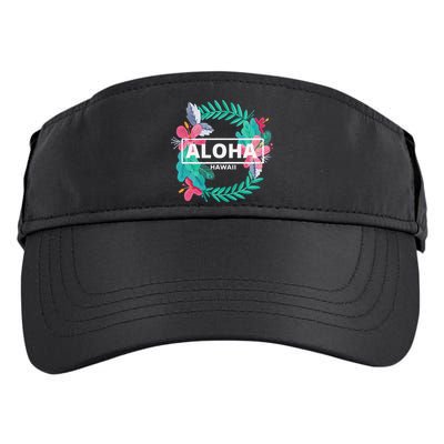 Aloha Hawaii Hibiscus Flowers Adult Drive Performance Visor