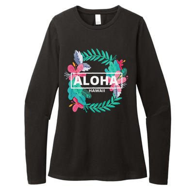 Aloha Hawaii Hibiscus Flowers Womens CVC Long Sleeve Shirt