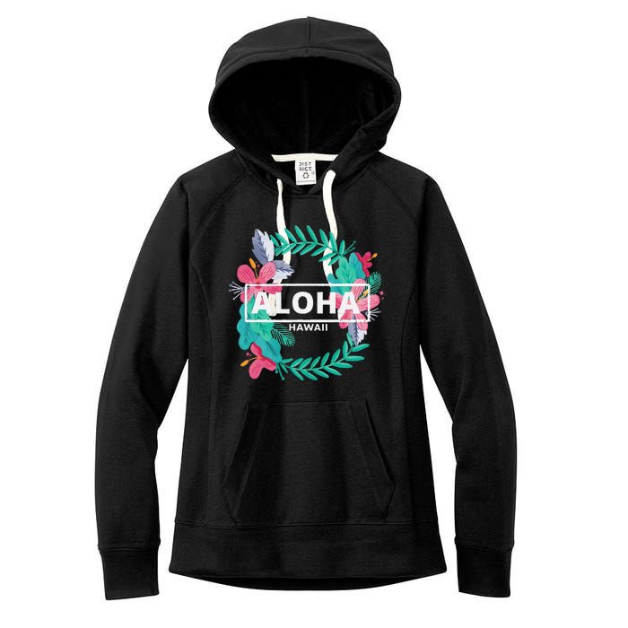 Aloha Hawaii Hibiscus Flowers Women's Fleece Hoodie