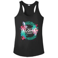 Aloha Hawaii Hibiscus Flowers Ladies PosiCharge Competitor Racerback Tank