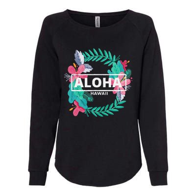 Aloha Hawaii Hibiscus Flowers Womens California Wash Sweatshirt