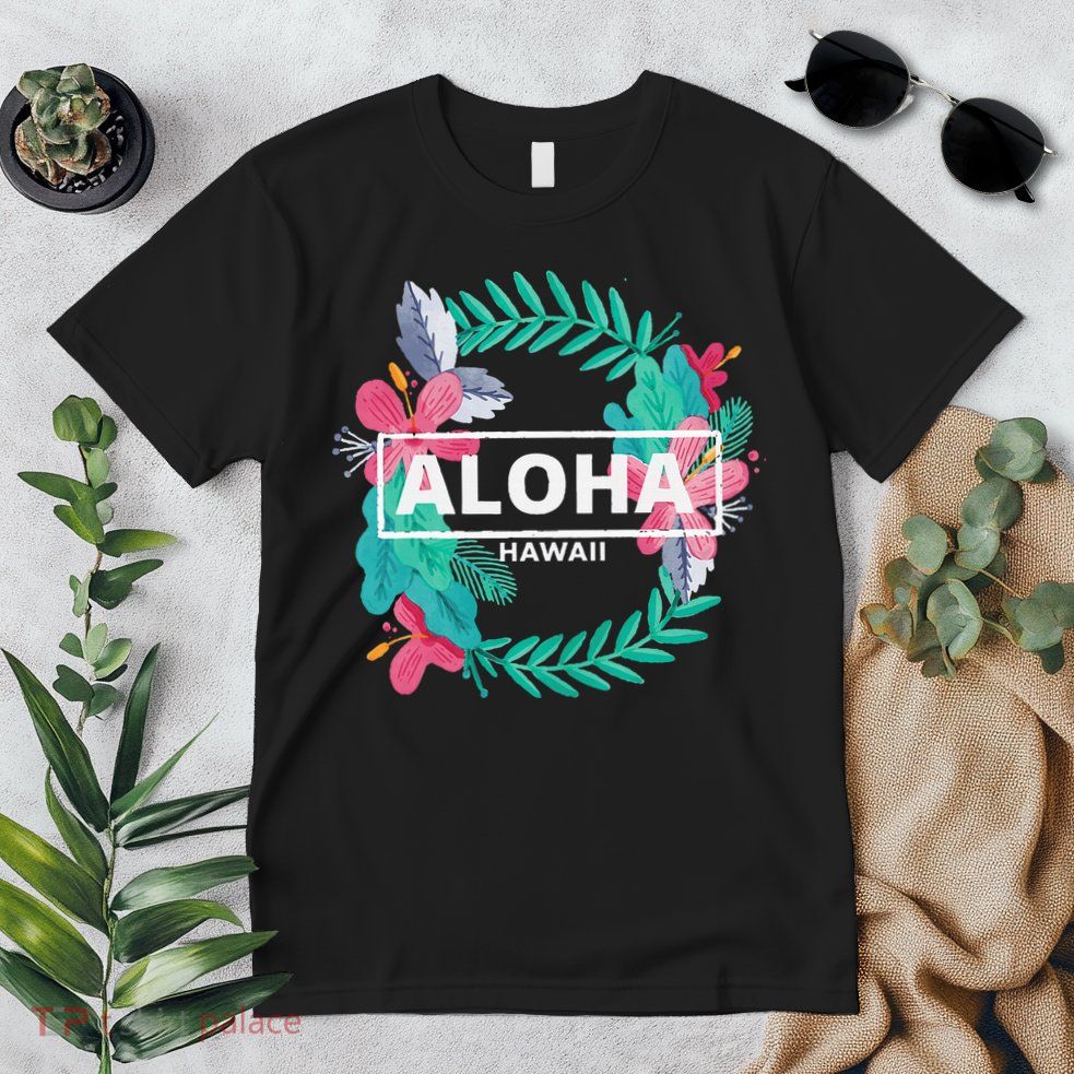 Aloha Hawaii Hibiscus Flowers Premium T-Shirt