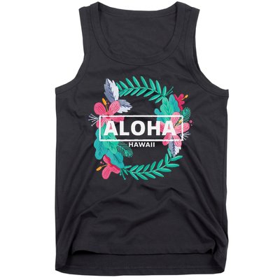 Aloha Hawaii Hibiscus Flowers Tank Top