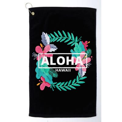 Aloha Hawaii Hibiscus Flowers Golf Towel