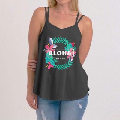 Aloha Hawaii Hibiscus Flowers Women's Strappy Tank