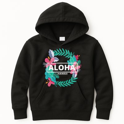 Aloha Hawaii Hibiscus Flowers Kids Hoodie
