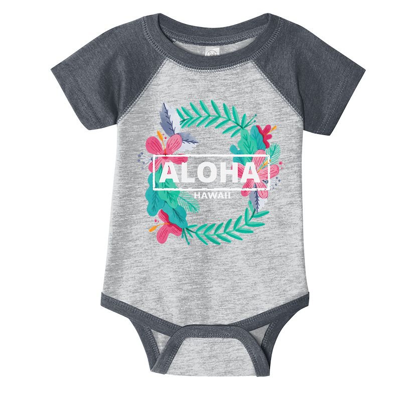 Aloha Hawaii Hibiscus Flowers Infant Baby Jersey Bodysuit