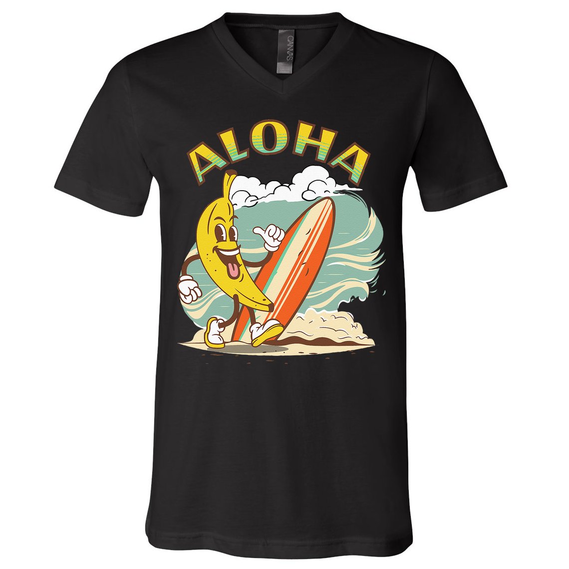 Aloha Hawaii Hawaiian Island Tees Surf V-Neck T-Shirt
