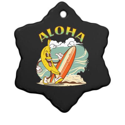 Aloha Hawaii Hawaiian Island Tees Surf Ceramic Star Ornament