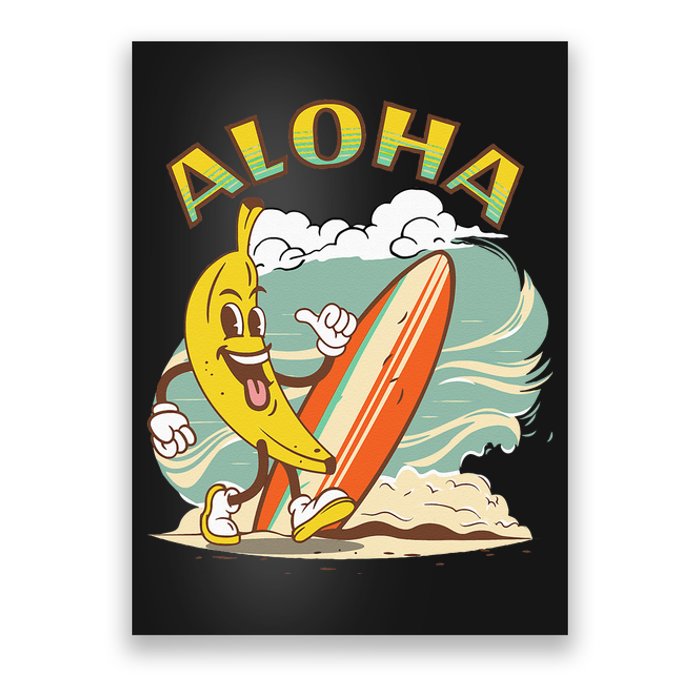 Aloha Hawaii Hawaiian Island Tees Surf Poster