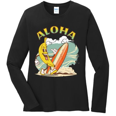 Aloha Hawaii Hawaiian Island Tees Surf Ladies Long Sleeve Shirt