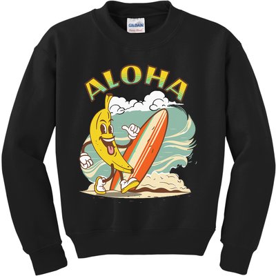 Aloha Hawaii Hawaiian Island Tees Surf Kids Sweatshirt