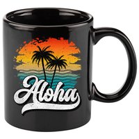 Aloha Hawaii Hawaii Lover Retro Aloha 11oz C Handle Ceramic Mug