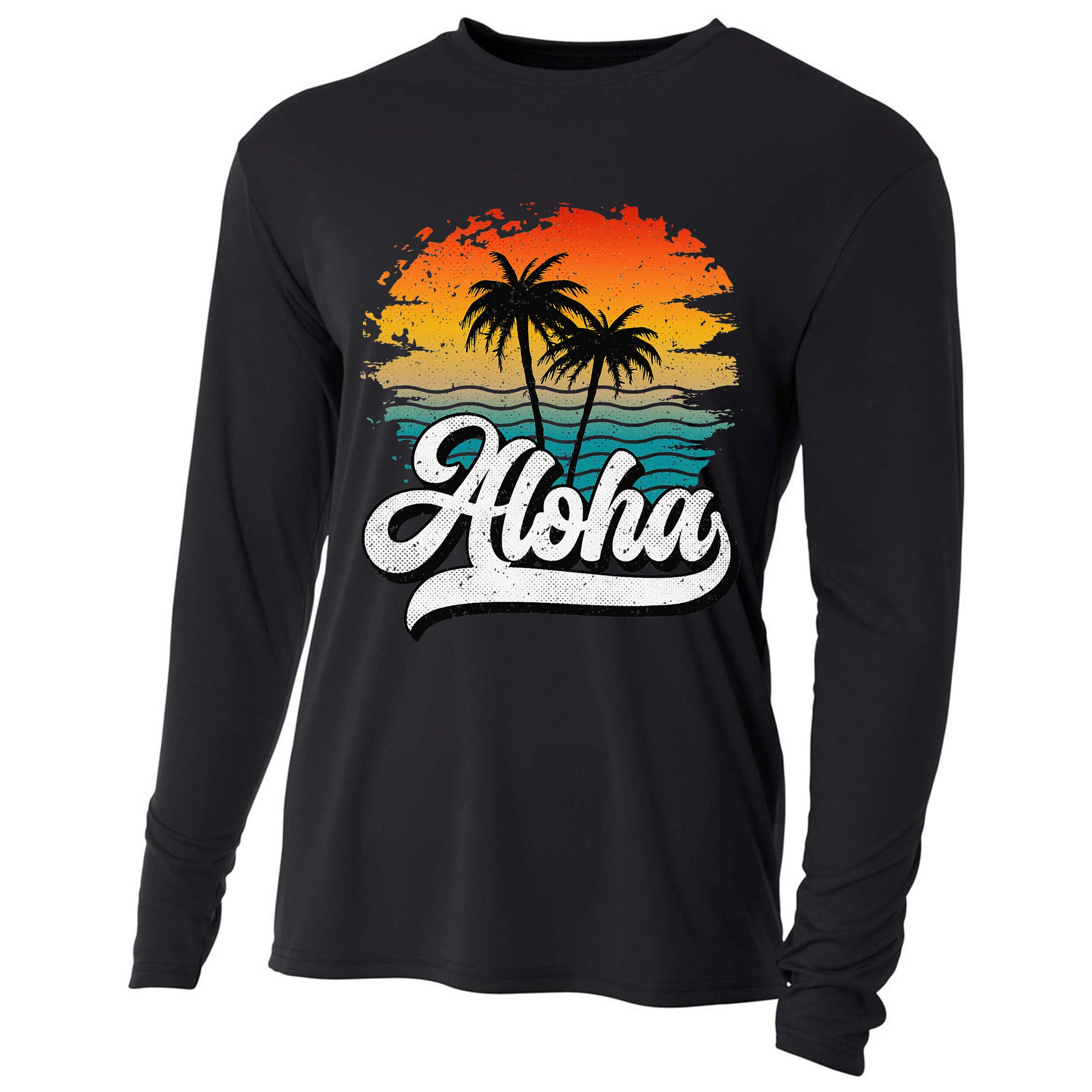 Aloha Hawaii Hawaii Lover Retro Aloha Cooling Performance Long Sleeve Crew