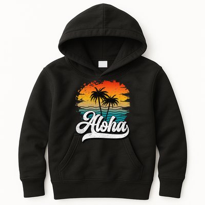 Aloha Hawaii Hawaii Lover Retro Aloha Kids Hoodie