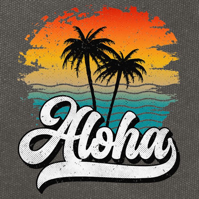 Aloha Hawaii Hawaii Lover Retro Aloha Cotton Canvas Backpack