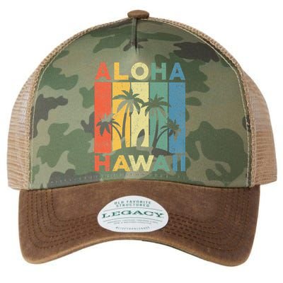 Aloha Hawaii Hawaiian Island Palm Beach Surfboard Surf Legacy Tie Dye Trucker Hat